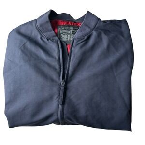 Levi's Strauss Bomber Jacket Mens Size 2XL XXL Navy Blue Full Zip Pockets Nylon